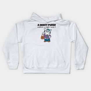 Heavy Purse Light Heart Cat Kids Hoodie